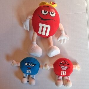 M&M'S Red and Blue Plush Toy Trio